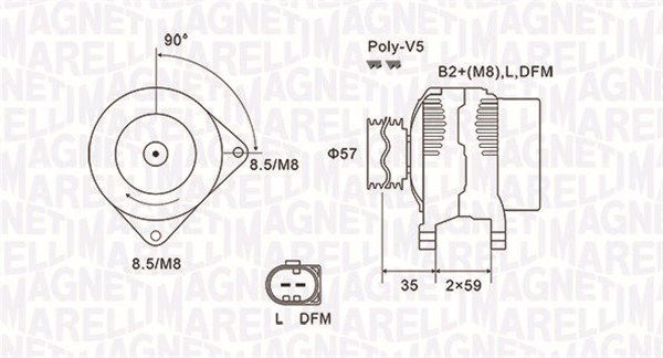 Generator Magneti Marelli 063731675010 Generator Magneti Marelli 063731675010 von Magneti Marelli