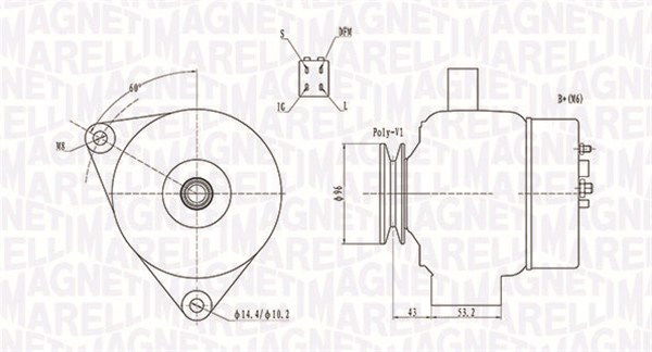 Generator Magneti Marelli 063731783010 Generator Magneti Marelli 063731783010 von Magneti Marelli