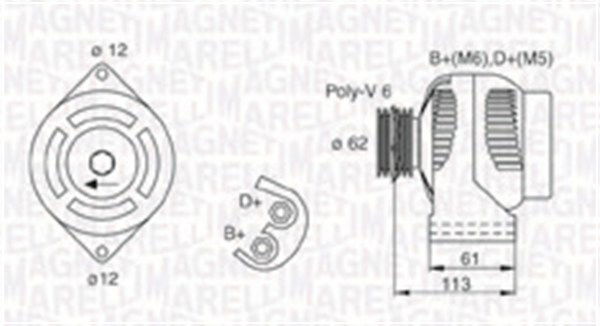 Generator Magneti Marelli 063731885010 Generator Magneti Marelli 063731885010 von Magneti Marelli