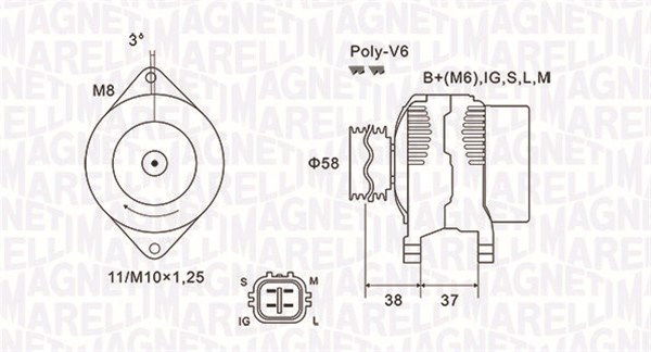 Generator Magneti Marelli 063731889010 Generator Magneti Marelli 063731889010 von Magneti Marelli