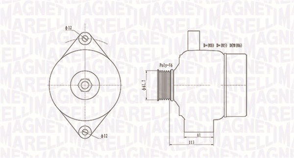 Generator Magneti Marelli 063731890010 Generator Magneti Marelli 063731890010 von Magneti Marelli