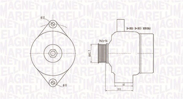 Generator Magneti Marelli 063731890010 von Magneti Marelli