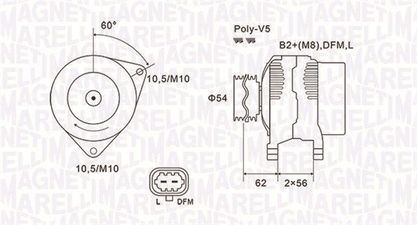 Generator Magneti Marelli 063731940010 Generator Magneti Marelli 063731940010 von Magneti Marelli