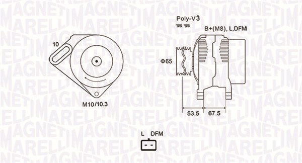Generator Magneti Marelli 063731976010 Generator Magneti Marelli 063731976010 von Magneti Marelli