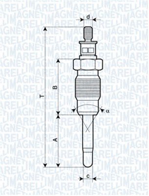 Glühkerze Magneti Marelli 062900016304 von Magneti Marelli
