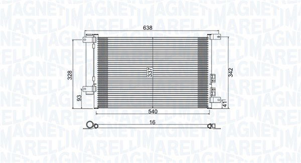 Kondensator, Klimaanlage Magneti Marelli 350203733000 Kondensator, Klimaanlage Magneti Marelli 350203733000 von Magneti Marelli