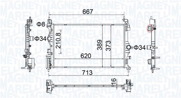 Kühler, Motorkühlung Magneti Marelli 350213209300 Kühler, Motorkühlung Magneti Marelli 350213209300 von Magneti Marelli