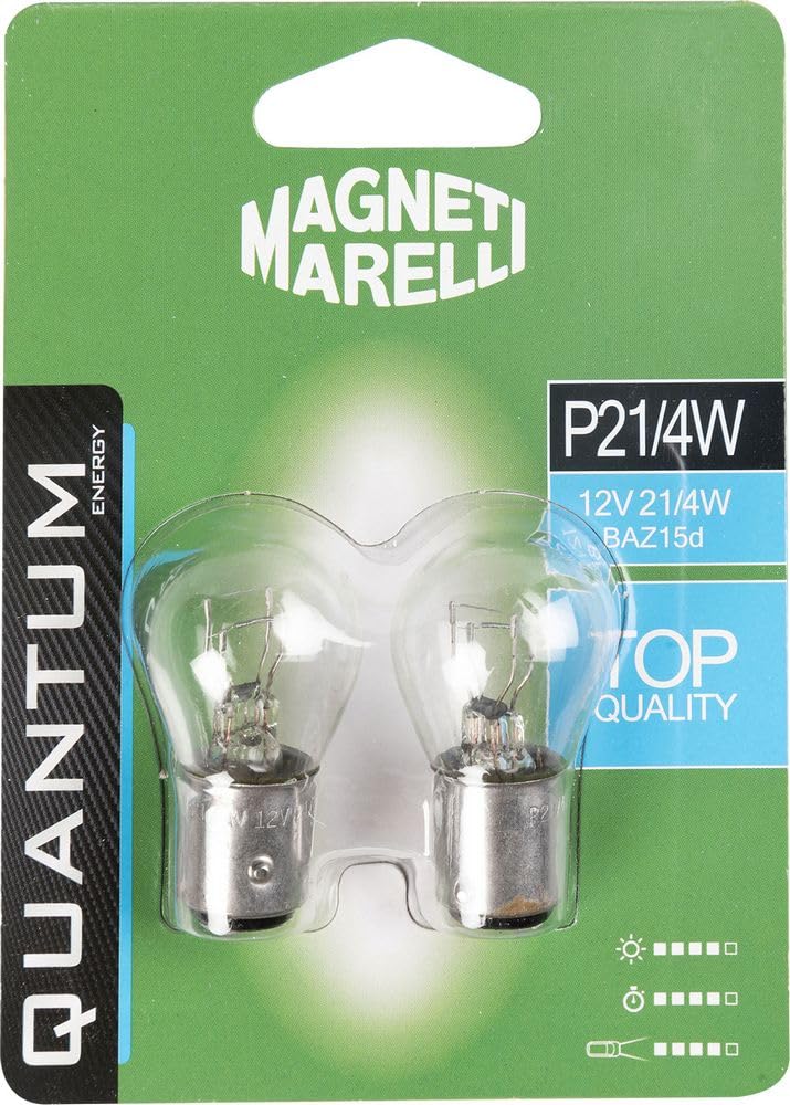 MAGNETI MARELLI 070.0000009495 P21/4W Paar Autolampen 12 V 2 1/4 W BAZ15d von Magneti Marelli