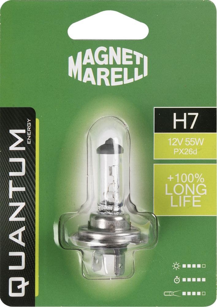 MAGNETI MARELLI 070.0000009509 H7 Autolampe, 12 V, 55 W, Sockel PX26d von Quantum Energy