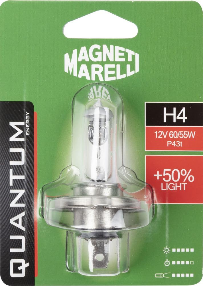 MAGNETI MARELLI 070.0000009516 H4 Einzellampe Auto +50% Light 12V 60/55W Sockel P43t von Magneti Marelli