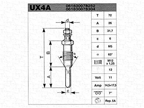 Magneti Marelli 061830078304 Glühkerze von Magneti Marelli