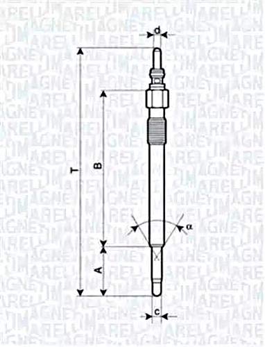 1 MAGNETI MARELLI 062900050304 Glühkerze von Magneti Marelli