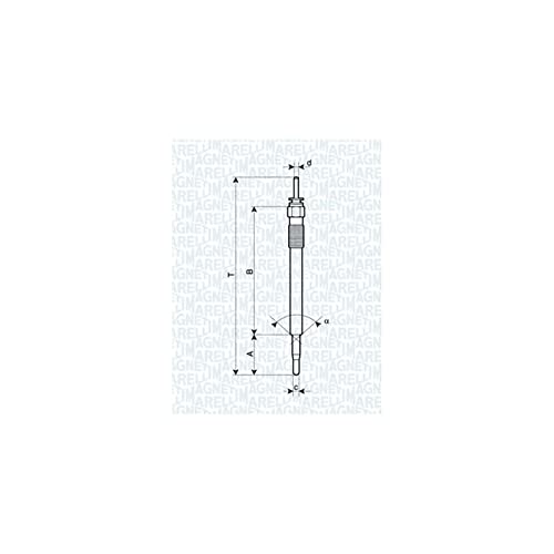 Magneti Marelli 062900086304 Glühkerze für Hyundai/Kia, 4.4V, 139mm Länge, M10 x 1.25 Gewindegröße von Magneti Marelli