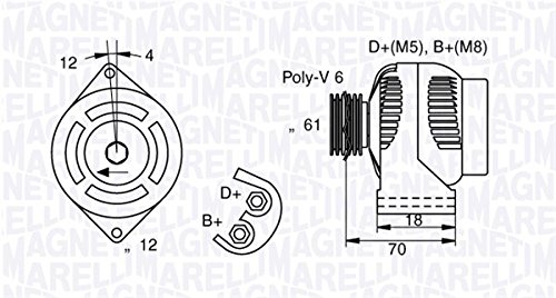 Magneti Marelli 71721092 Lichtmaschine Magneti Marelli 71721092 Lichtmaschine von Magneti Marelli