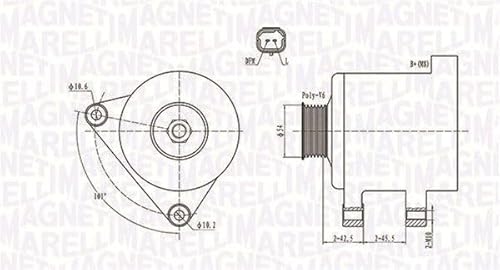 Magneti Marelli Equal Lichtmaschine Magneti Marelli Equal Lichtmaschine von Magneti Marelli