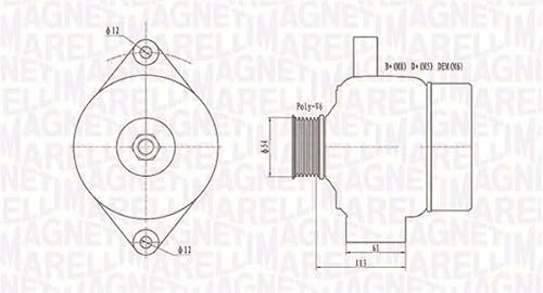 Magneti Marelli Equal Lichtmaschine Magneti Marelli Equal Lichtmaschine von Magneti Marelli