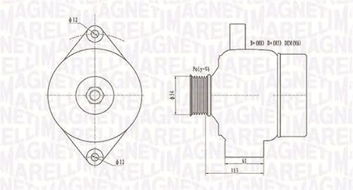 Magneti Marelli Equal Lichtmaschine von Magneti Marelli