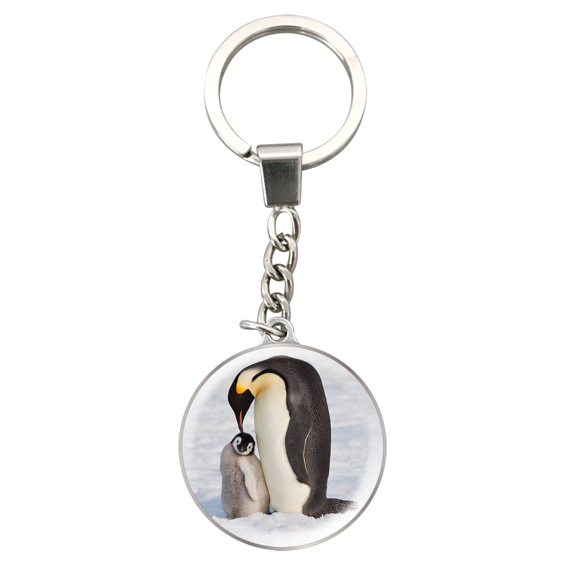 Deluxebase Magnidome Schlüsselanhänger Pinguin Bezaubernder Kristallschlüsselanhänger mit Pinguin-Illustration in Kuppelform mit Edelstahlkette Deluxebase Magnidome Schlüsselanhänger Pinguin Bezaubernder Kristallschlüsselanhänger mit Pinguin-Illustration in Kuppelform mit Edelstahlkette von Deluxebase