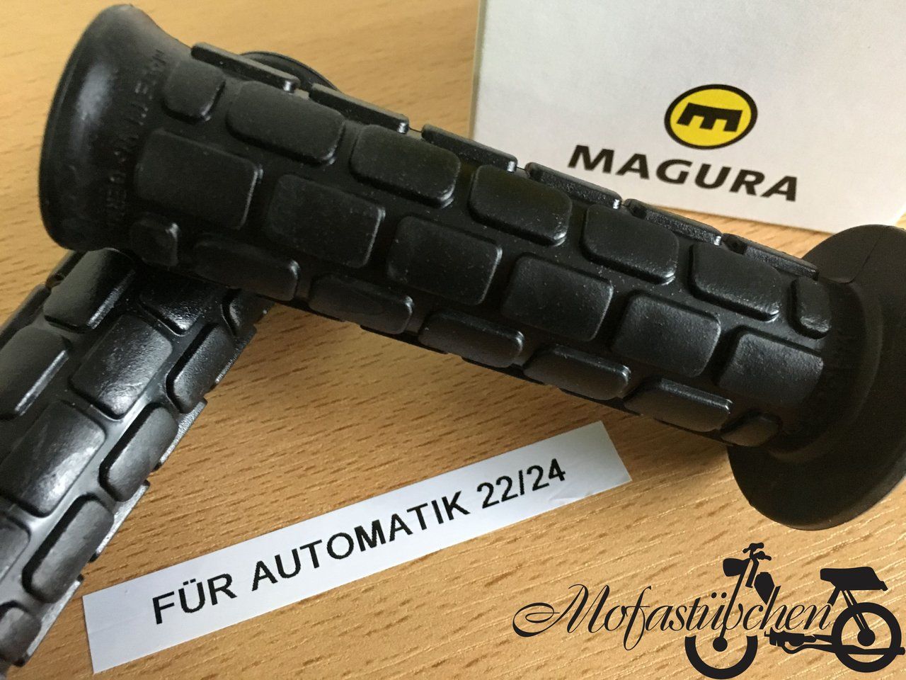 Griffe (2 Stück) Handgriffgummis von Magura Waffelmuster für Automatik 22/24 von Magura