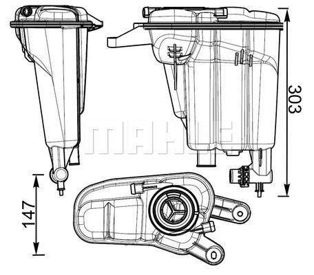 Ausgleichsbehälter, Kühlmittel Mahle Original CRT 95 000S Ausgleichsbehälter, Kühlmittel Mahle Original CRT 95 000S von Mahle Original
