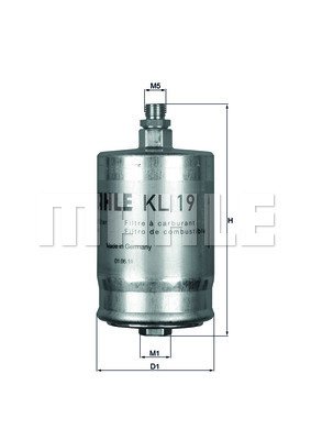 Kraftstofffilter Mahle Original KL 19 von Mahle Original