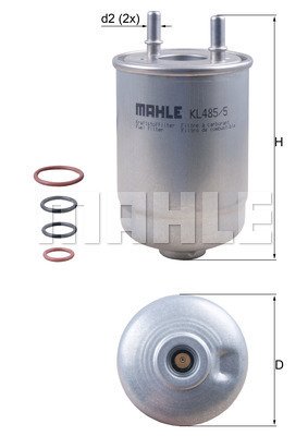 Kraftstofffilter Mahle Original KL 485/5D von Mahle Original