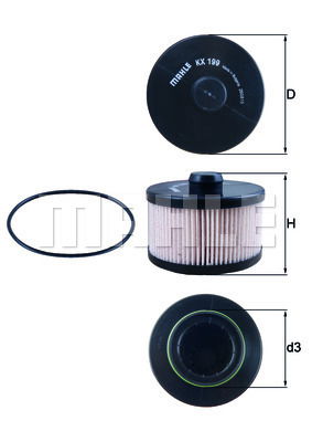 Kraftstofffilter Mahle Original KX 199D Kraftstofffilter Mahle Original KX 199D von Mahle Original