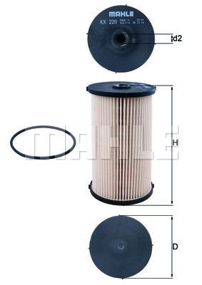 Kraftstofffilter Mahle Original KX 220D Kraftstofffilter Mahle Original KX 220D von Mahle Original