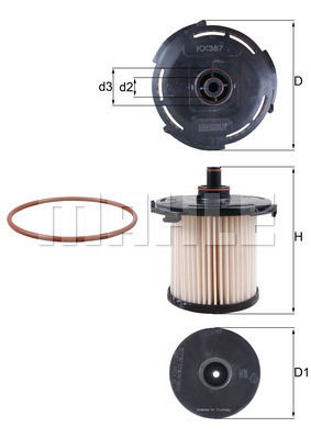 Kraftstofffilter Mahle Original KX 387D von Mahle Original