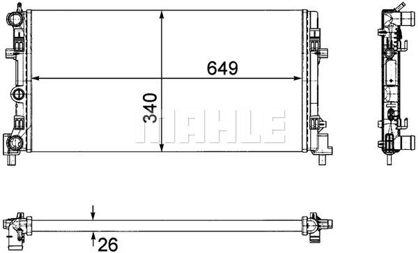 Kühler, Motorkühlung Mahle Original CR 1096 000P von Mahle Original