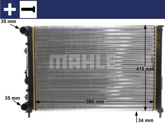 Kühler, Motorkühlung Mahle Original CR 1411 000S von Mahle Original