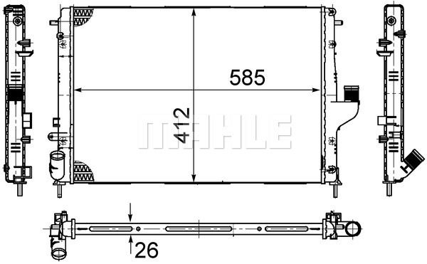 Kühler, Motorkühlung Mahle Original CR 1790 000S Kühler, Motorkühlung Mahle Original CR 1790 000S von Mahle Original