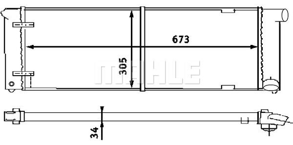 Kühler, Motorkühlung Mahle Original CR 407 000S von Mahle Original