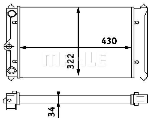 Kühler, Motorkühlung Mahle Original CR 408 000S Kühler, Motorkühlung Mahle Original CR 408 000S von Mahle Original