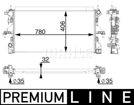 Kühler, Motorkühlung Mahle Original CR 806 000P Kühler, Motorkühlung Mahle Original CR 806 000P von Mahle Original