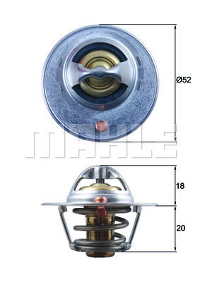 Thermostat, Kühlmittel Mahle Original TX 185 82D Thermostat, Kühlmittel Mahle Original TX 185 82D von Mahle Original