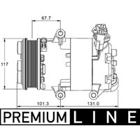 Klimakompressor BEHR MAHLE KLIMA ACP 1330 000P von Mahle