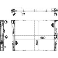 Kühler, Motorkühlung BEHR MAHLE CR 1711 000P von Mahle