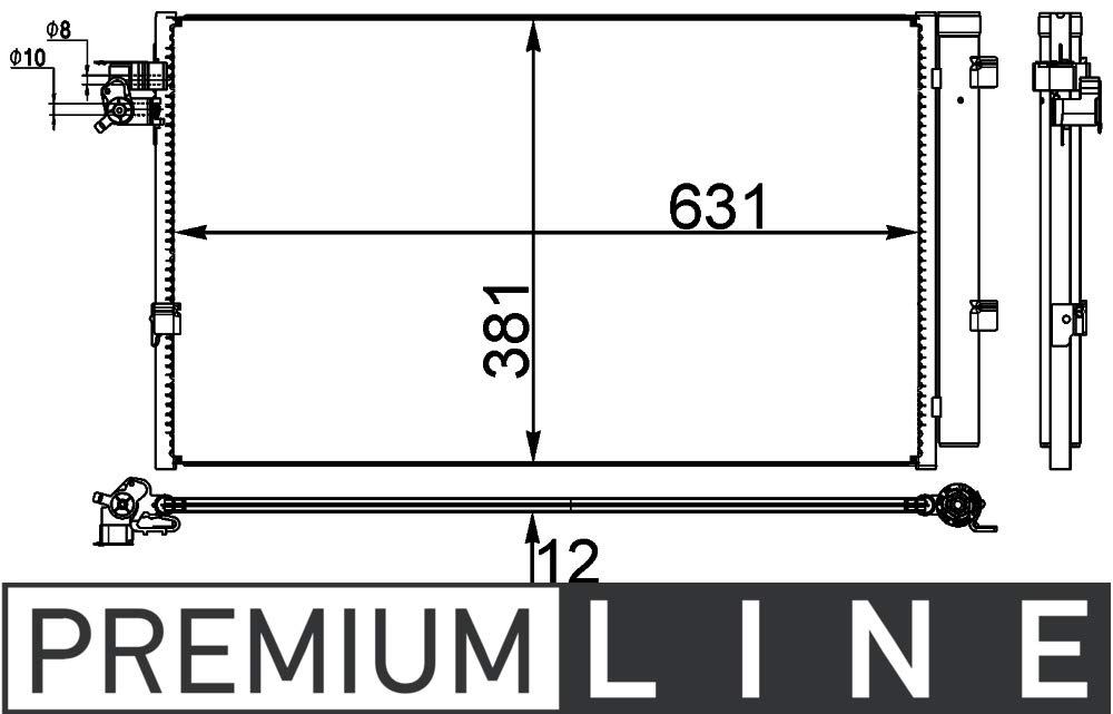 MAHLE AC 38 000P A/C-Kondensator BEHR PREMIUM LINE von MAHLE