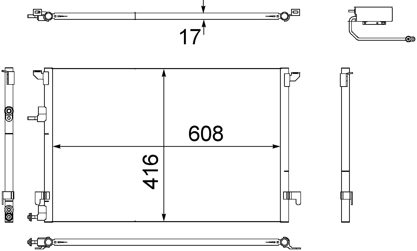 MAHLE AC 498 000S Kondensator Klimaanlage mit Trockner u.a. passend für SAAB 9-3 (YS3F/ E79/ D79/ D75) von MAHLE