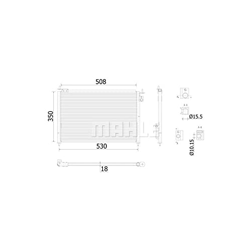 MAHLE AC 910 000S Kondensator Klimaanlage u.a. passend für HONDA CIVIC VII Hatchback (EU/EP/EV) von MAHLE