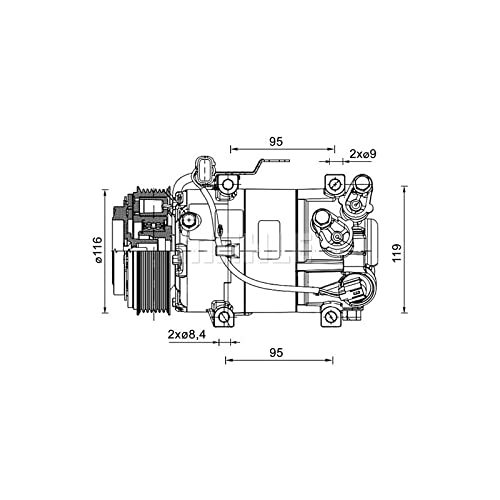 MAHLE ACP 1460 000P Kompressor Klimaanlage u.a. passend für i10 II (BA/ IA) von MAHLE