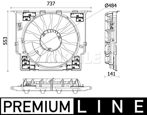 MAHLE CFF 534 000P Kühlmittelkühler-/Kondensator-Lüfter PREMIUM LINE von MAHLE