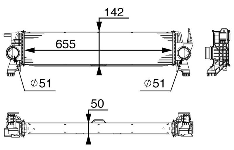 MAHLE CI 153 000P Ladeluftkühler PREMIUM LINE von MAHLE
