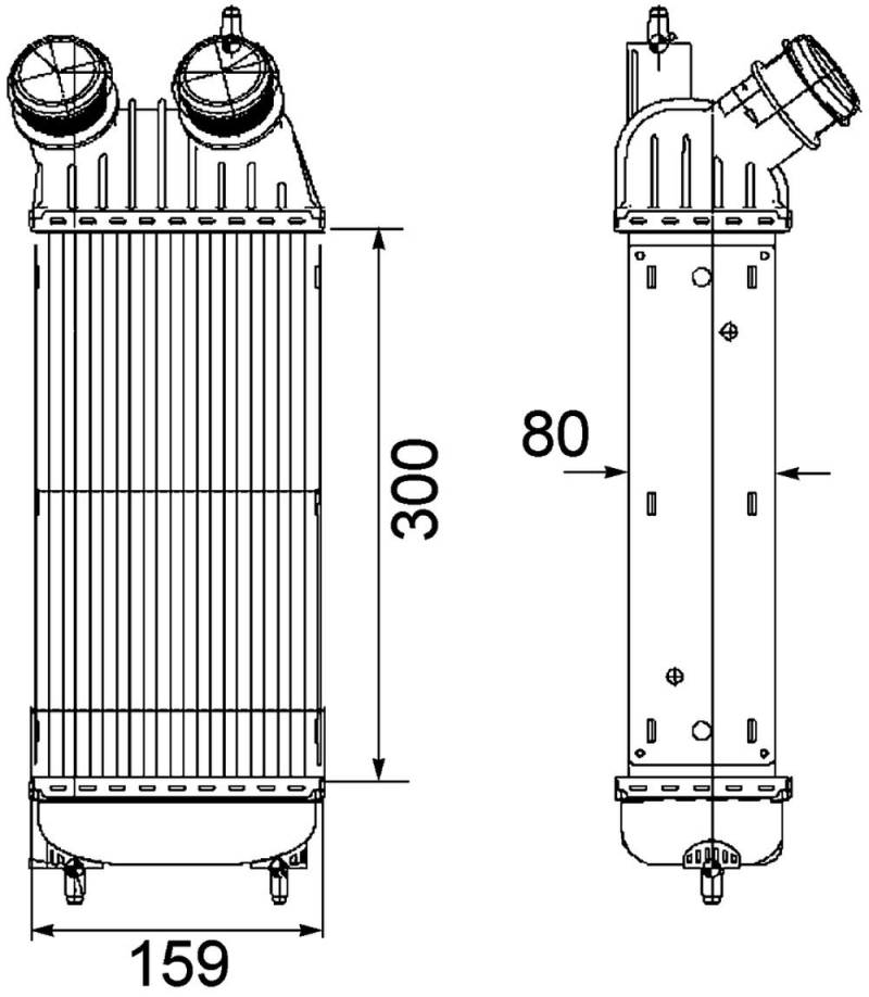 MAHLE CI 171 000P Ladeluftkühler u.a. passend für FIAT SCUDO Bus (270_/ 272_) von MAHLE
