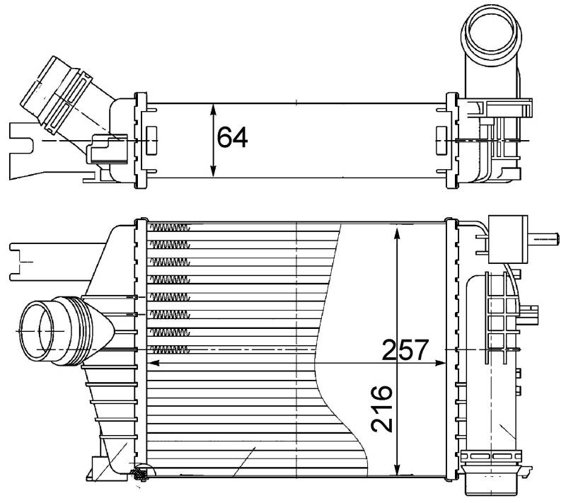 MAHLE CI 498 000S Ladeluftkühler u.a. passend für RENAULT CAPTUR I (J5_/ H5_) von MAHLE