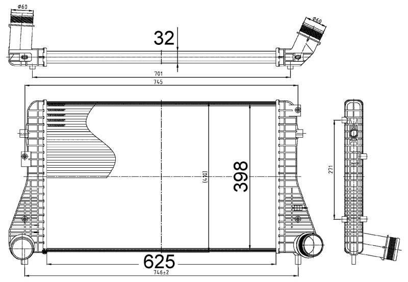 MAHLE CI 517 000S Ladeluftkühler u.a. passend für VW GOLF VI (5K1) von MAHLE