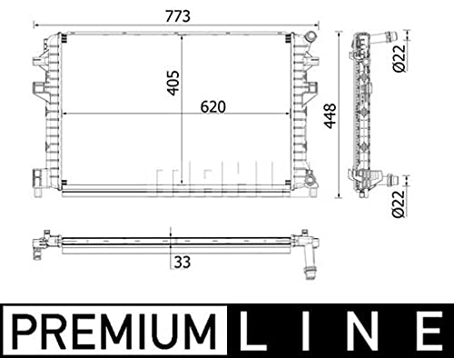 MAHLE CIR 34 000P Niedertemperaturkühler PREMIUM LINE von MAHLE