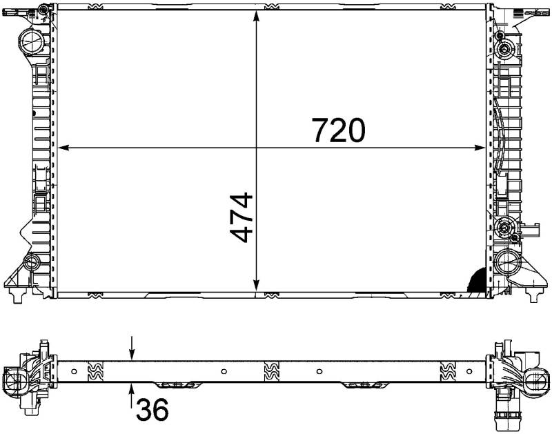 MAHLE CR 1134 000S Kühler Motorkühlung u.a. passend für Q5 (8RB) von MAHLE