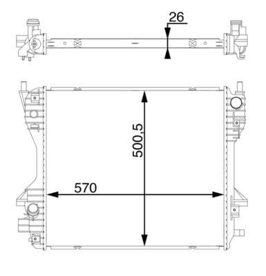 MAHLE CR 1363 000S Kühlmittelkühler BEHR von MAHLE